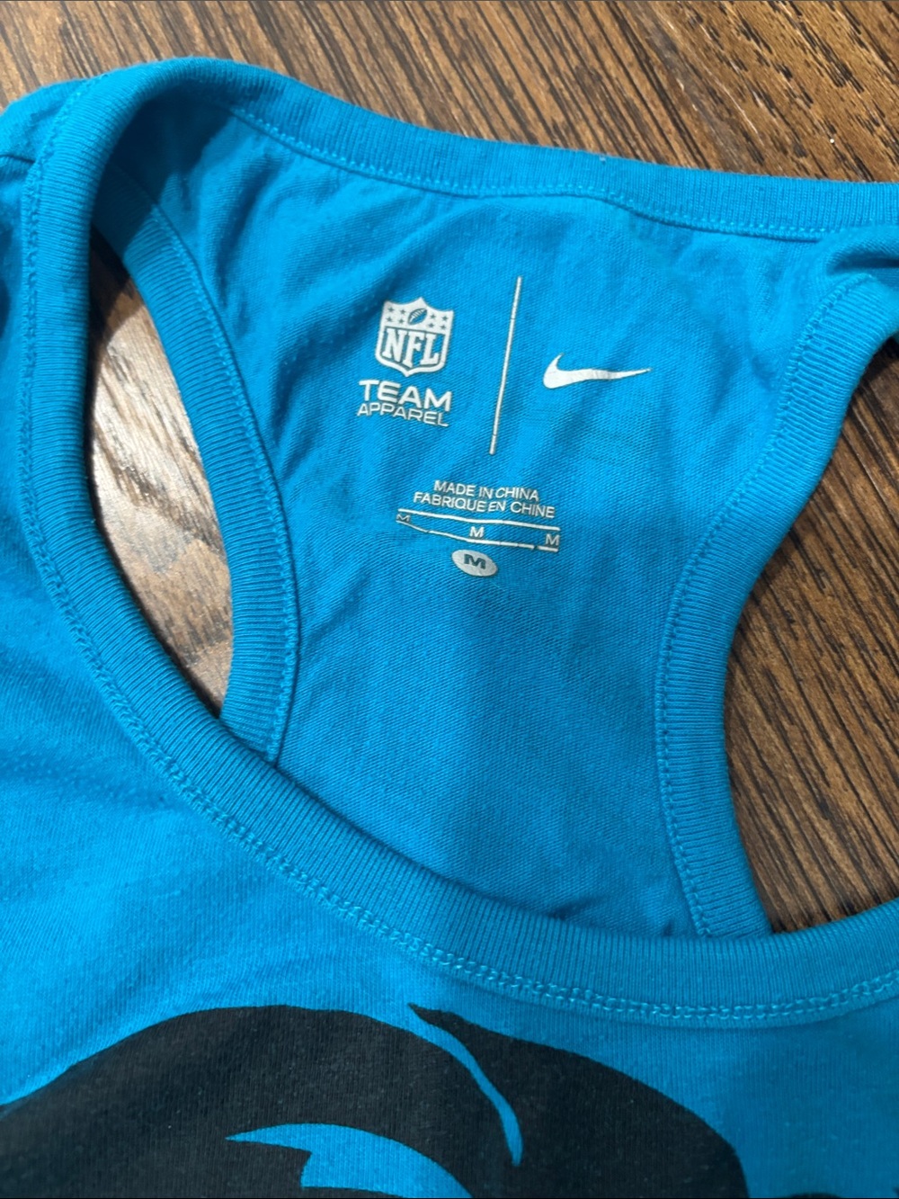 Women's Blue Racerback Tank Top - Picture 5 of 6